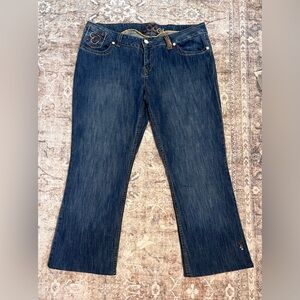 COOGI Australia Embroidered Logo Bootcut Jeans Plus Size 18